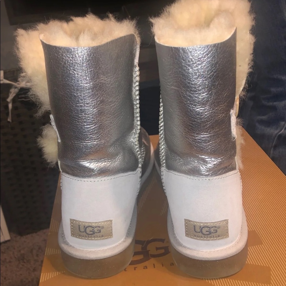 Silver metallic uggs